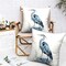 Watercolor Heron Pillow Covers Pelican Throw Pillow Covers 18x18 Set of 2 Summer Bird Pattern Double Sided Printing Pillow Case for Farmhouse Patio Living Room, Cotton Linen